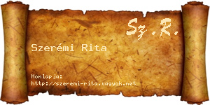 Szerémi Rita névjegykártya